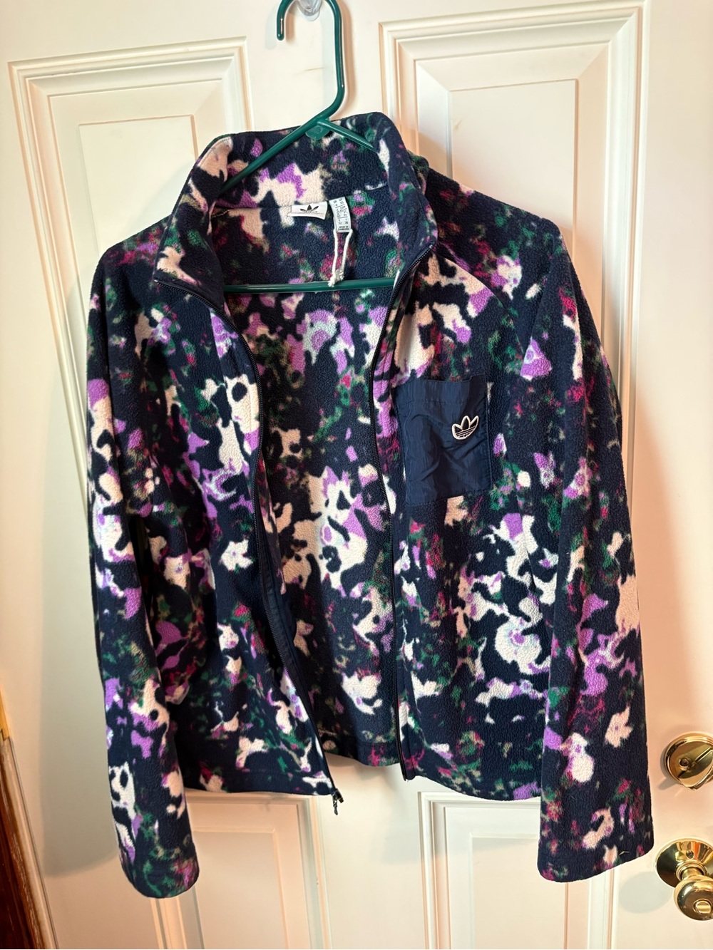 adidas Women's Floral Print Fleece Jacket